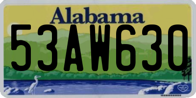 AL license plate 53AW630