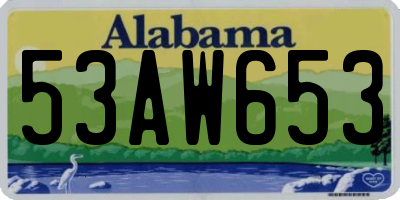 AL license plate 53AW653