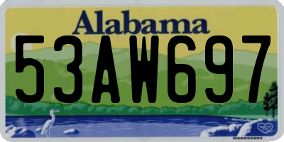 AL license plate 53AW697