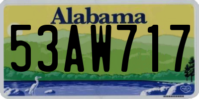 AL license plate 53AW717
