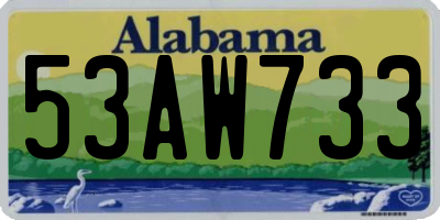 AL license plate 53AW733