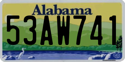 AL license plate 53AW741