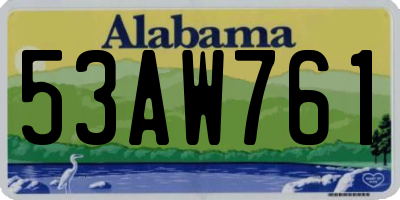 AL license plate 53AW761