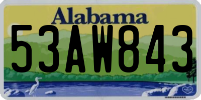 AL license plate 53AW843