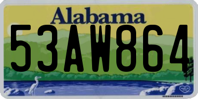 AL license plate 53AW864