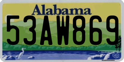 AL license plate 53AW869