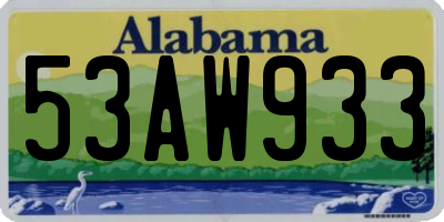 AL license plate 53AW933