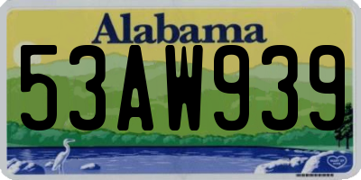 AL license plate 53AW939