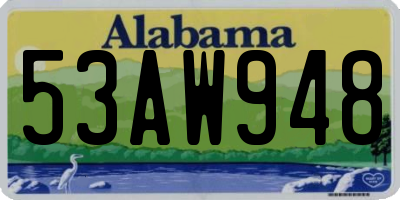 AL license plate 53AW948