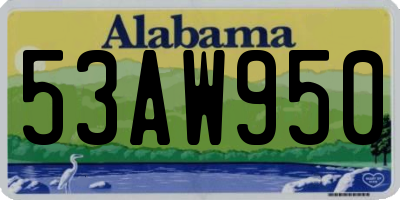 AL license plate 53AW950