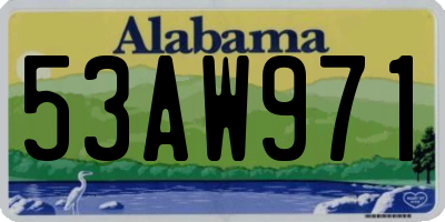 AL license plate 53AW971