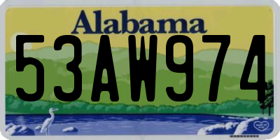 AL license plate 53AW974