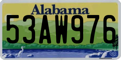 AL license plate 53AW976