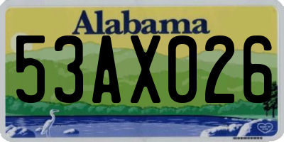 AL license plate 53AX026