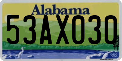 AL license plate 53AX030