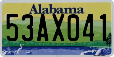 AL license plate 53AX041