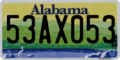 AL license plate 53AX053