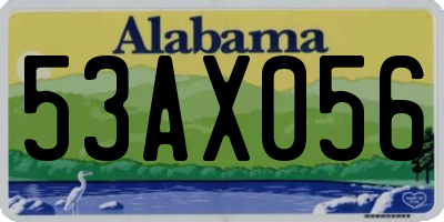 AL license plate 53AX056