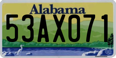 AL license plate 53AX071