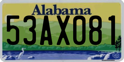 AL license plate 53AX081