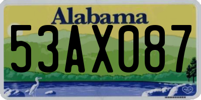 AL license plate 53AX087