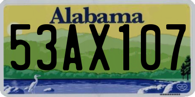 AL license plate 53AX107