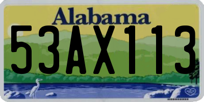AL license plate 53AX113