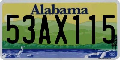 AL license plate 53AX115