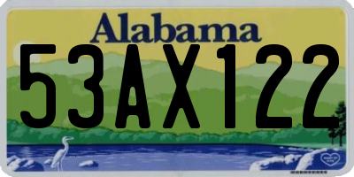 AL license plate 53AX122