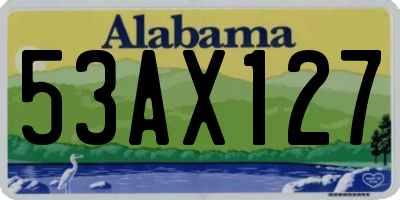 AL license plate 53AX127