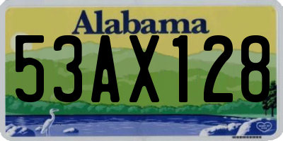 AL license plate 53AX128