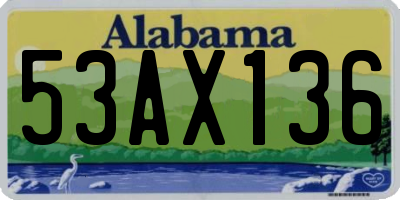 AL license plate 53AX136