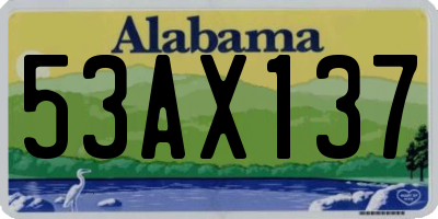 AL license plate 53AX137