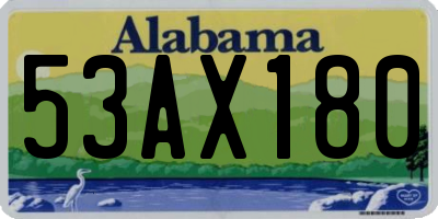 AL license plate 53AX180