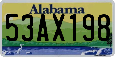 AL license plate 53AX198