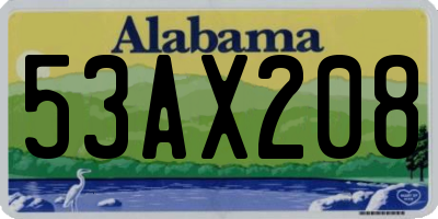 AL license plate 53AX208