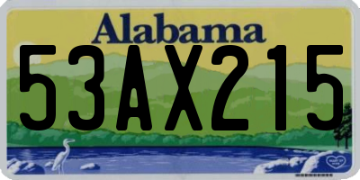 AL license plate 53AX215