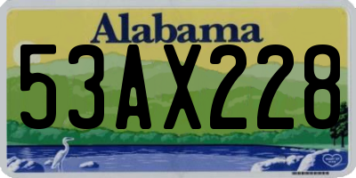 AL license plate 53AX228