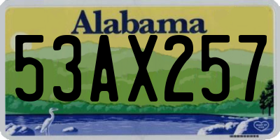 AL license plate 53AX257