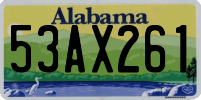 AL license plate 53AX261