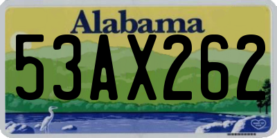 AL license plate 53AX262
