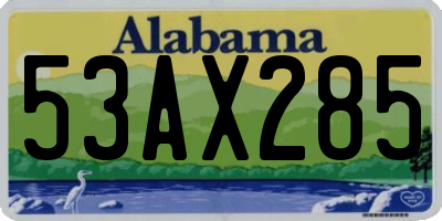AL license plate 53AX285