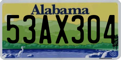 AL license plate 53AX304