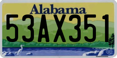AL license plate 53AX351