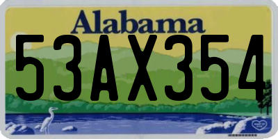 AL license plate 53AX354