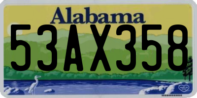 AL license plate 53AX358