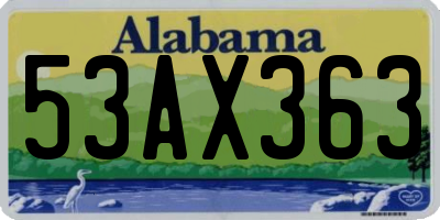AL license plate 53AX363