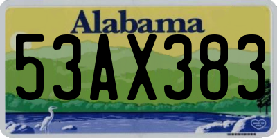 AL license plate 53AX383