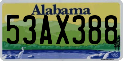 AL license plate 53AX388