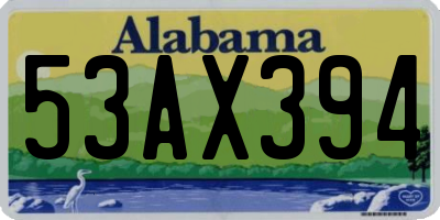 AL license plate 53AX394